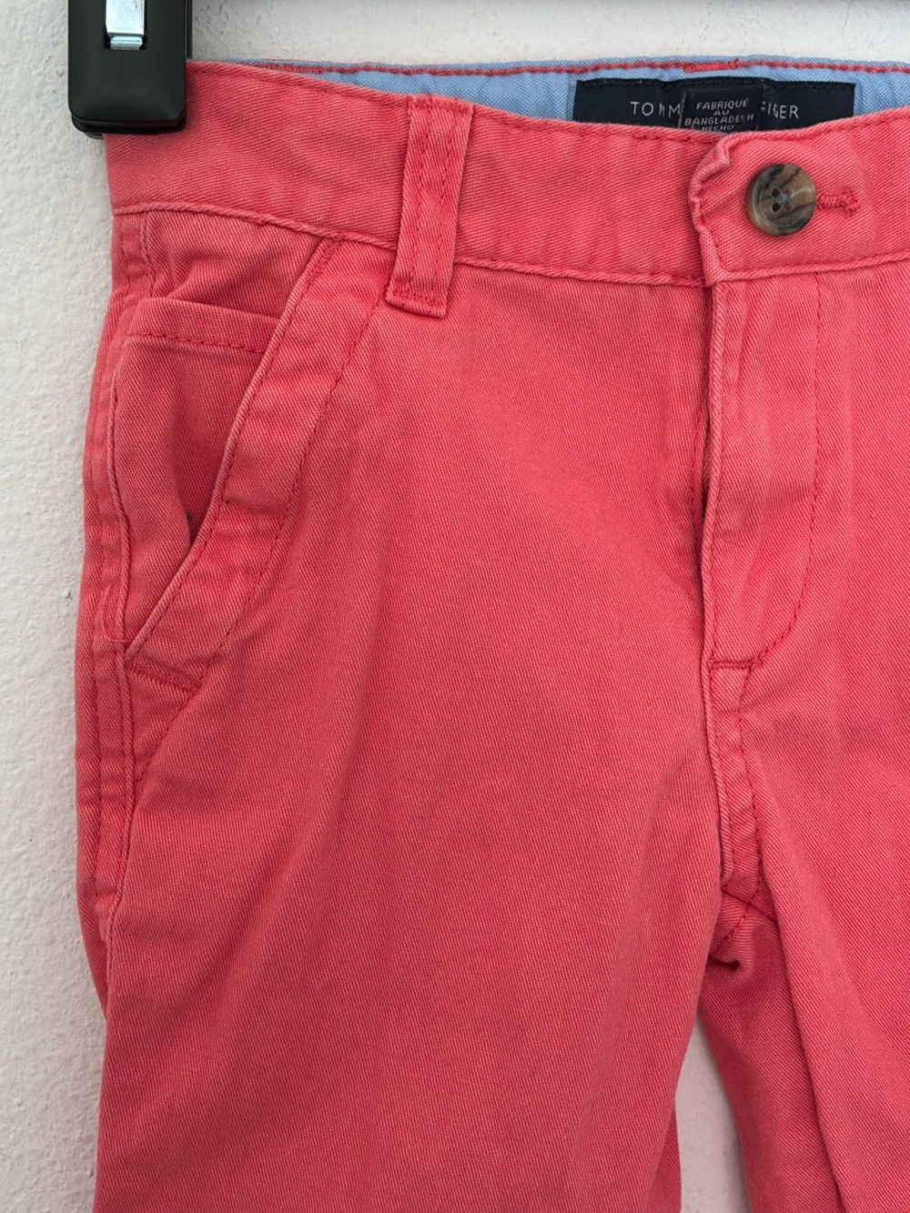 Tommy Hilfiger Toddler Boys Coral Chino Pants Size 3T Cotton Flat Front - Picture 4 of 9